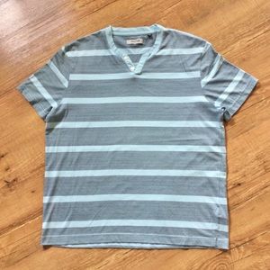 Reaction Kenneth Cole Blue Striped Button Shirt